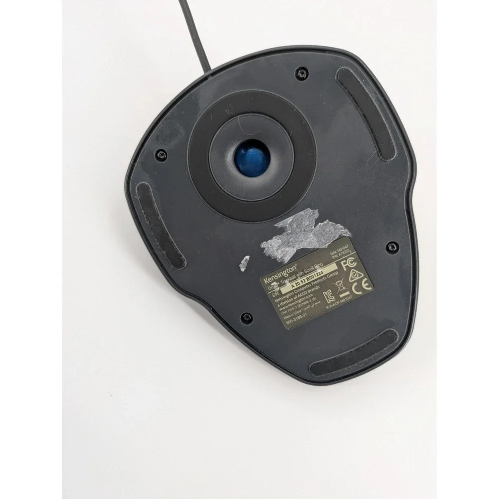 Kensington K72337 Orbit Smooth Trackball with‎ Scroll Ring Marble Mouse M01047